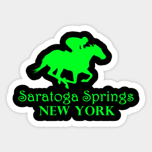 Saratoga Springs New York Horse Racing Sticker